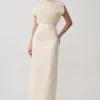 Thalia Croc Faux Leather Midi Skirt – Ivory Thalia Croc Faux Leather Midi Skirt – Ivory
