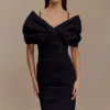 Thelma Bardot Maxi Dress – Black Thelma Bardot Maxi Dress – Black