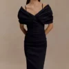 Thelma Bardot Maxi Dress – Black Thelma Bardot Maxi Dress – Black