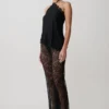 Theodosia Wide Leg Lace Pants – Black