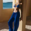 Tonya Sheer Straight Leg Pant – Cobalt Blue Tonya Sheer Straight Leg Pant – Cobalt Blue