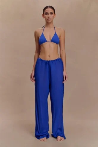 Tonya Sheer Straight Leg Pant – Cobalt Blue