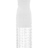 Tove Hand Knit Flower Mini Dress – White Tove Hand Knit Flower Mini Dress – White