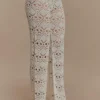 Trena Crochet Knit Pants – Ivory Trena Crochet Knit Pants – Ivory