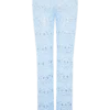 Trena Crochet Knit Pants – Sky Blue Trena Crochet Knit Pants – Sky Blue