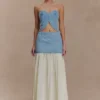 Tully Chiffon Denim Maxi Skirt – 80’S Blue Tully Chiffon Denim Maxi Skirt – 80’S Blue