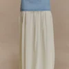 Tully Chiffon Denim Maxi Skirt – 80’S Blue Tully Chiffon Denim Maxi Skirt – 80’S Blue