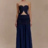 Tully Strapless Topstitch Denim Top – Indigo Blue Tully Strapless Topstitch Denim Top – Indigo Blue