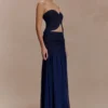 Tully Chiffon Denim Maxi Skirt – Indigo Blue