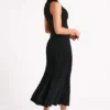 Twyla Pleated Suiting Maxi Skirt – Black