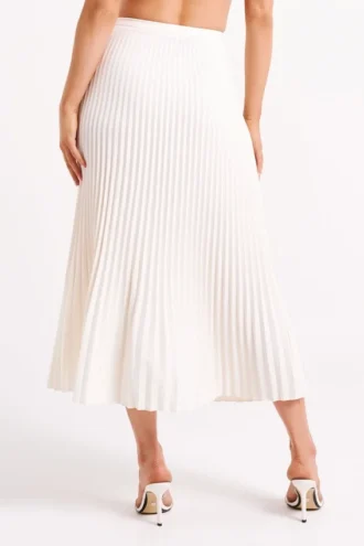 Twyla Pleated Suiting Maxi Skirt – Ivory