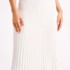 Twyla Pleated Suiting Maxi Skirt – Ivory