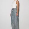 Tyla Diamante Denim Jeans – Blue/Green