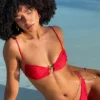 Tyler Bikini Top With Hardware – Red Tyler Bikini Top With Hardware – Red