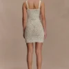 Vanessa Hand Crochet Pearl Mini Dress – Ivory Vanessa Hand Crochet Pearl Mini Dress – Ivory