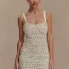 Vanessa Hand Crochet Pearl Mini Dress – Ivory Vanessa Hand Crochet Pearl Mini Dress – Ivory