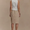 Vera Twill Split Front Midi Skirt – Camel Vera Twill Split Front Midi Skirt – Camel