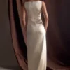 Violet Sleeveless Satin Maxi Dress – Blush Gold Violet Sleeveless Satin Maxi Dress – Blush Gold