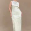 Violet Sleeveless Satin Maxi Dress – Sage Violet Sleeveless Satin Maxi Dress – Sage