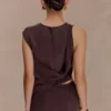 Violeta Asymmetric Top – Dark Chocolate