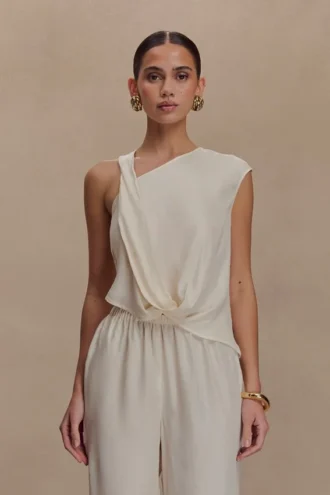 Violeta Asymmetric Top – Ivory