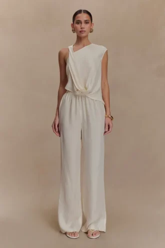 Violeta Straight Leg Pant – Ivory