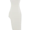 Virginia Suiting Embroidered Midi Dress – White