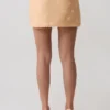 Vivian Embroidered Mini Skirt – Orange