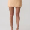 Vivian Embroidered Mini Skirt – Orange