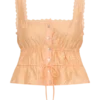 Vivian Embroidered Sleeveless Top – Orange