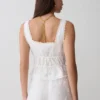 Vivian Embroidered Sleeveless Top – White Vivian Embroidered Sleeveless Top – White