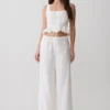 Vivian Embroidered Sleeveless Top – White Vivian Embroidered Sleeveless Top – White
