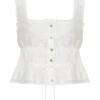 Vivian Embroidered Sleeveless Top – White Vivian Embroidered Sleeveless Top – White