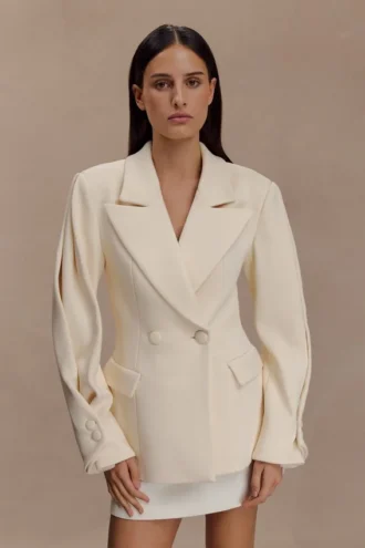 Wesley Structured Blazer – Buttercream Wesley Structured Blazer – Buttercream