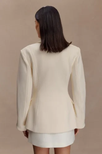 Wesley Structured Blazer – Buttercream Wesley Structured Blazer – Buttercream
