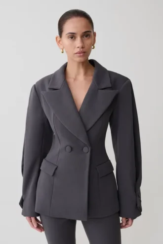 Wesley Structured Blazer – Charcoal Shadow Wesley Structured Blazer – Charcoal Shadow