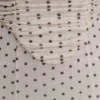 Willa Gathered Mesh Midi Dress – Polka Dot