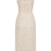 Willa Gathered Mesh Midi Dress – Polka Dot
