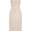 Willa Gathered Mesh Midi Dress – Polka Dot