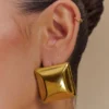 Wilma Square Earrings – Gold