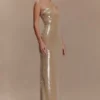 Winston Strapless Sequin Maxi Dress – Taupe