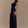 Wyatt Slinky And Mesh Maxi Dress – Black Wyatt Slinky And Mesh Maxi Dress – Black