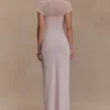 Wyatt Slinky And Mesh Maxi Dress – Pale Pink Wyatt Slinky And Mesh Maxi Dress – Pale Pink