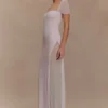 Wyatt Slinky And Mesh Maxi Dress – Pale Pink Wyatt Slinky And Mesh Maxi Dress – Pale Pink
