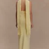 Wynn Floral Knit Midi Dress – Lemon