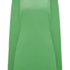 Wynter Scarf Draped Mini Dress – Green