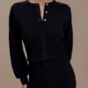 Xaden Wool Mix Knit Mini Dress – Black