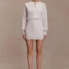 Xaden Wool Mix Knit Mini Dress – Oat Marle Xaden Wool Mix Knit Mini Dress – Oat Marle