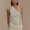 Xanthia Knit Halter Top – Ivory