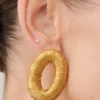 Yara Metal Wounded Stud Earring – Gold